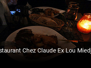 Restaurant Chez Claude Ex Lou Miedjou réservation de table