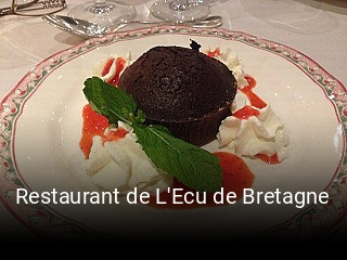 Restaurant de L'Ecu de Bretagne réservation de table