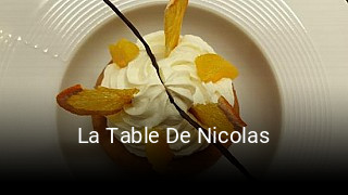 La Table De Nicolas réservation en ligne