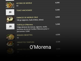 O'Morena réservation de table
