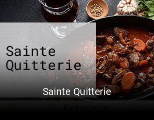 Sainte Quitterie réservation de table