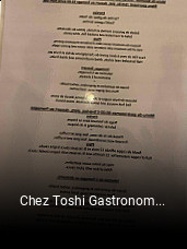 Chez Toshi Gastronomique Francais réservation en ligne