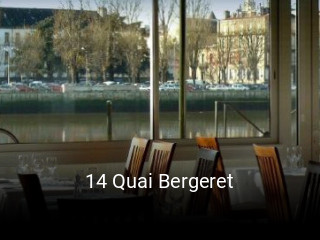 14 Quai Bergeret réservation de table