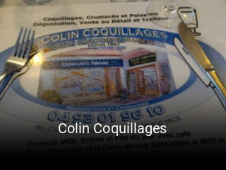 Colin Coquillages réservation de table