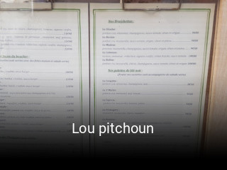 Lou pitchoun réservation de table