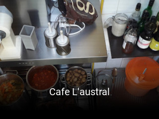 Cafe L'austral réservation de table