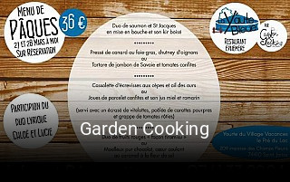 Garden Cooking réservation de table