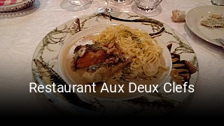 Restaurant Aux Deux Clefs réservation en ligne