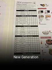 New Generation réservation de table