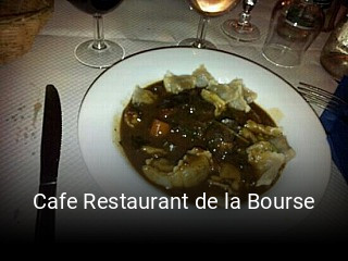 Cafe Restaurant de la Bourse réservation de table