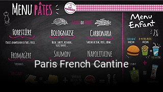 Paris French Cantine réservation de table