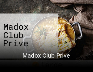 Madox Club Prive réservation de table