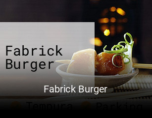 Réserver une table chez Fabrick Burger maintenant