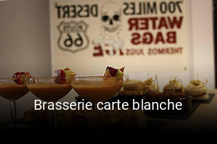 Brasserie carte blanche réservation de table