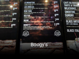 Boogy's réservation en ligne