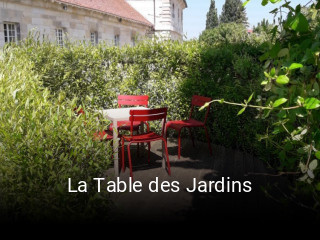 La Table des Jardins réservation en ligne