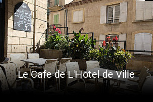 Le Cafe de L'Hotel de Ville réservation