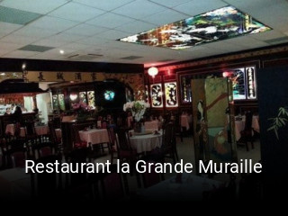 Restaurant la Grande Muraille réservation de table