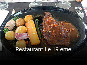 Restaurant Le 19 eme réservation en ligne