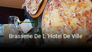 Brasserie De L 'Hotel De Ville réservation
