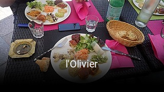 l'Olivier réservation de table