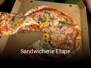 Sandwicherie Etape réservation en ligne