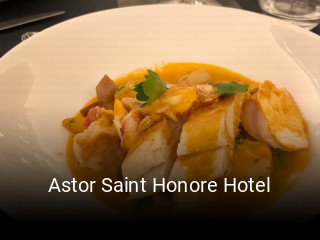 Astor Saint Honore Hotel réservation de table