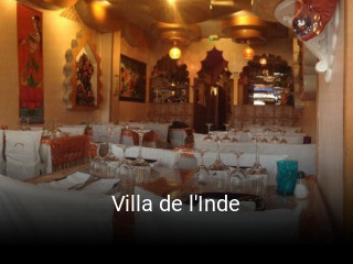Villa de l'Inde réservation de table