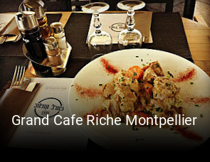 Grand Cafe Riche Montpellier réservation en ligne