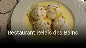Restaurant Relais des Bains réservation en ligne