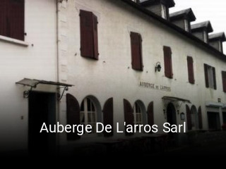 Auberge De L'arros Sarl réservation