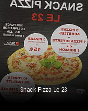 Réserver une table chez Snack Pizza Le 23 maintenant