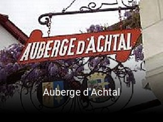 Auberge d'Achtal réservation de table
