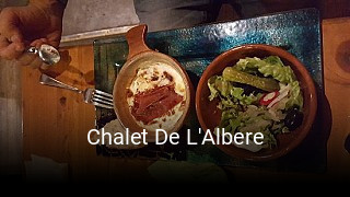 Chalet De L'Albere réservation de table