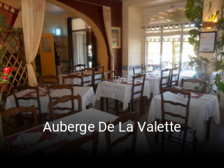 Auberge De La Valette réservation de table