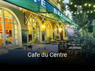 Cafe du Centre réservation de table