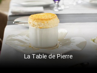 La Table de Pierre réservation de table