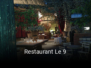 Restaurant Le 9 réservation de table