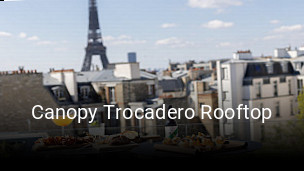 Canopy Trocadero Rooftop réservation de table