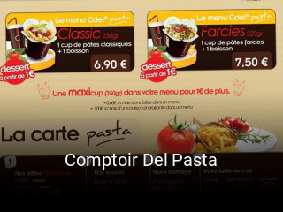 Comptoir Del Pasta réservation de table