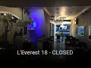 L'Everest 18 - CLOSED réservation de table