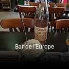 Bar de l'Europe réservation de table