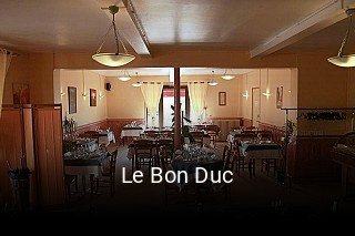 Le Bon Duc réservation de table