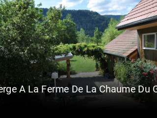 Auberge A La Ferme De La Chaume Du Grand Ventron réservation de table