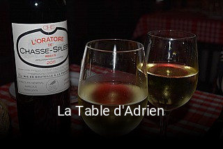 Réserver une table chez La Table d'Adrien maintenant