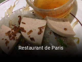 Restaurant de Paris réservation de table
