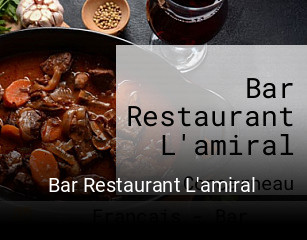 Bar Restaurant L'amiral réservation de table