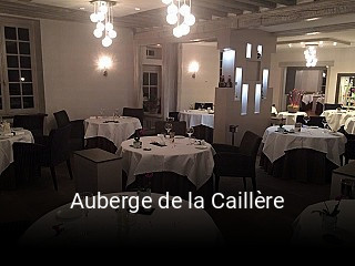 Auberge de la Caillère réservation de table