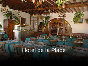 Hotel de la Place réservation de table