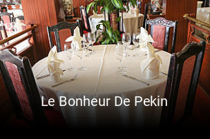 Le Bonheur De Pekin réservation de table